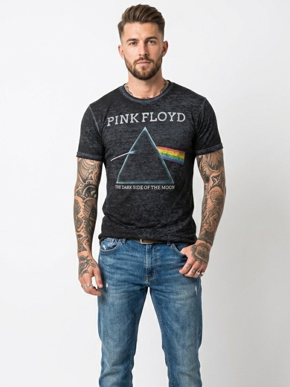 PINK FLOYD | “The Dark Side Of The Moon” Burnout Graphic Band Tee